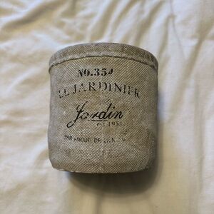 💗5 for $15💗 Canvas Storage Pot with Jardin Print - Neutral
